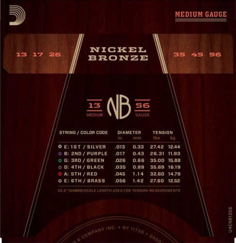 Jeu de cordes Folk Nickel Bronze Medium 13-56 Balanced Tension
