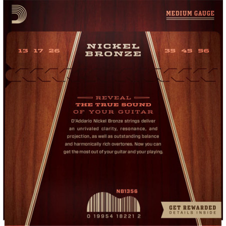 Jeu de cordes Folk Nickel Bronze Medium 13-56 Balanced Tension