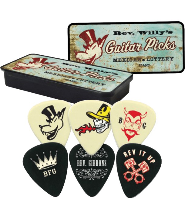Rev Willy 6 Picks Tin - light