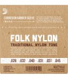 Jeu de cordes classique NYLON EJ32 à boules - nylon noir, filé argenté - tension Normale