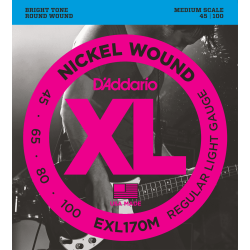 Jeu de corde basse xl filé rond nickel soft 45-100 Medium scale