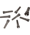 Ebony Bridge Pins with End Pin Set, Abalone Inlay