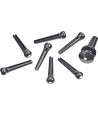 Molded Bridge Pins with End Pin, Set of 7, Black