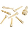 Molded Bridge Pins with End Pin, Set of 7, Ivory