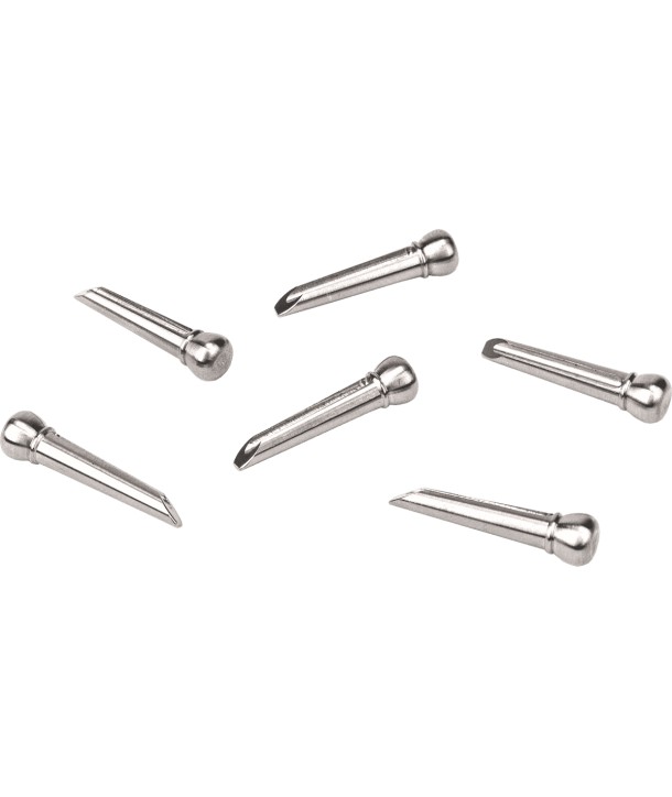 Molded Bridge Pins with End Pin, Set of 7, Ivory with Black Dot