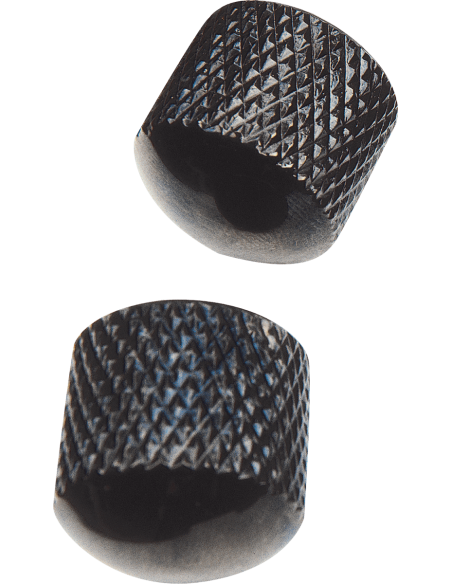 Paire de boutons de réglage dôme noir