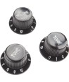 Top hat bell knob - Black