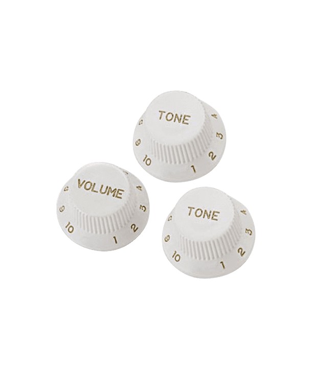 Boutons de réglage type Strat blancs