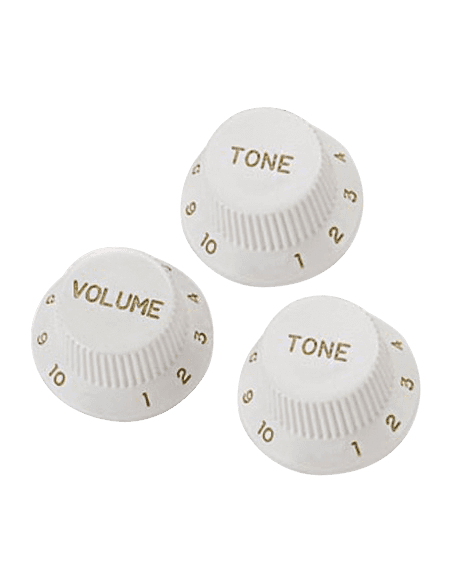 Boutons de réglage type Strat blancs