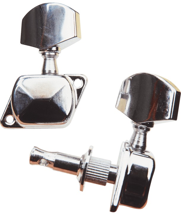 Mécaniques individuelles pour guitare acoustique chrome