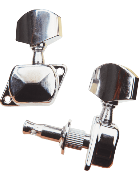 Mécaniques individuelles pour guitare acoustique chrome
