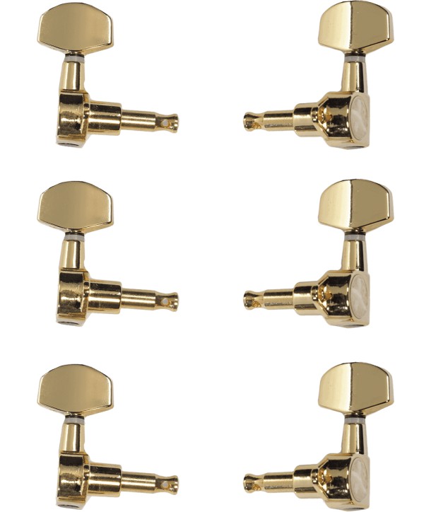 Mécaniques individuelles bain d'huile dorées pour guitare acoustique