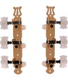 Platine Lyre dorée avec boutons nacrés pour guitare classique