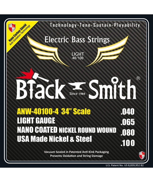 Jeu de cordes Basse AOT Coated Nickel Light 40-100 Long scale