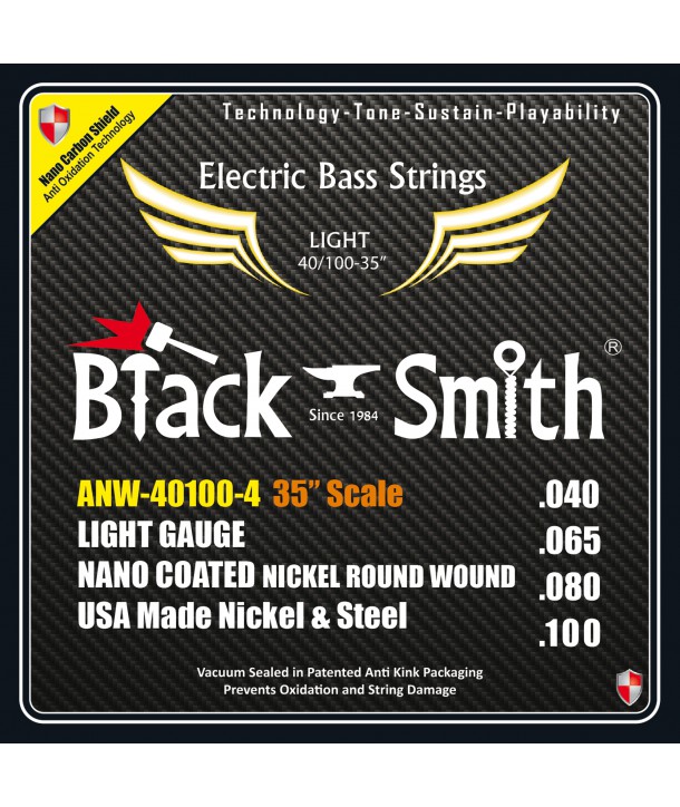 Jeu de cordes Basse AOT Coated Nickel Light 40-100 Super Long scale