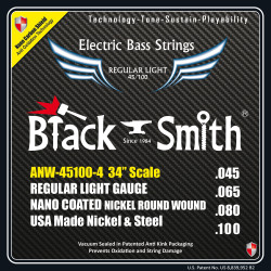 Jeu de cordes Basse AOT Coated Nickel Light 40-100 Long scale