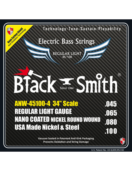 Jeu de cordes Basse AOT Coated Nickel Regular light 45-100 Long scale