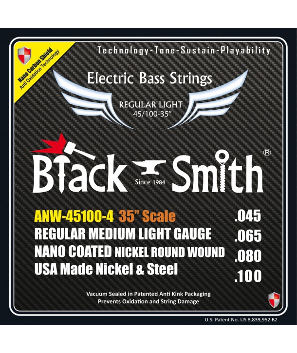 Bass strings set AOT Coated Nickel Regular light 45-100 Super Long scale