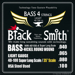 Jeu de cordes Basse Filé rond Nickel Light 40-100 Super long scale