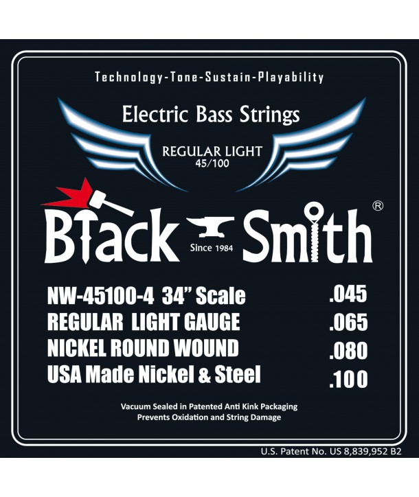 Bass strings set Nickel round wound Regular light 45-100 Long scale