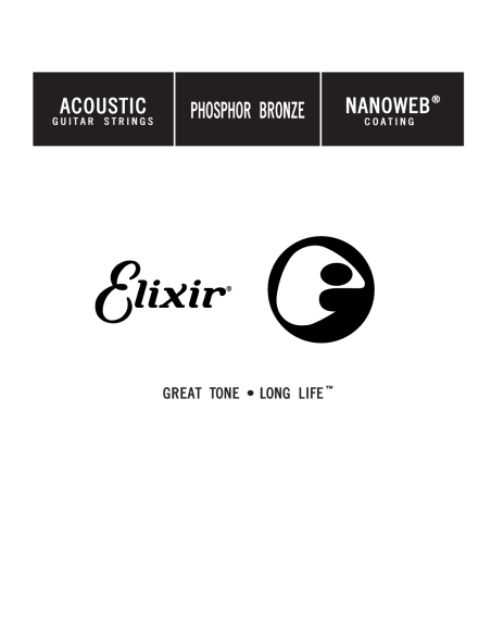 Corde unité acoustique Nanoweb filée Phosphore Bronze 35