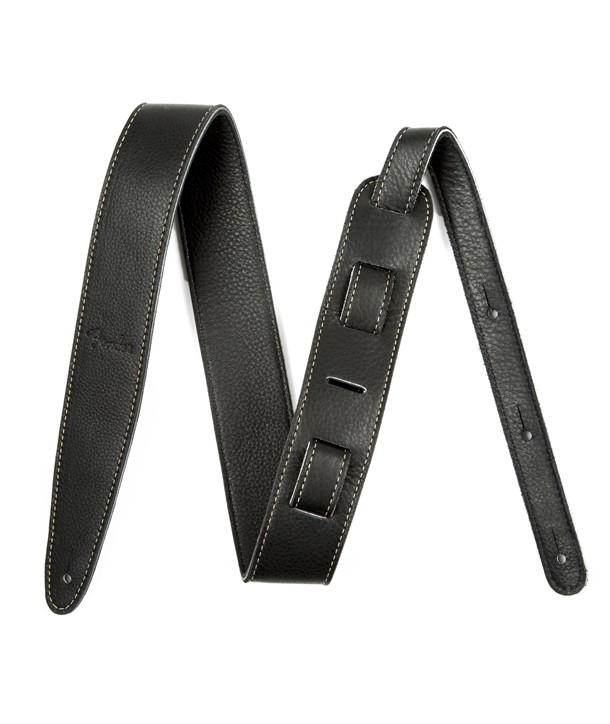 Artisan Crafted Leather Gurt 2" black