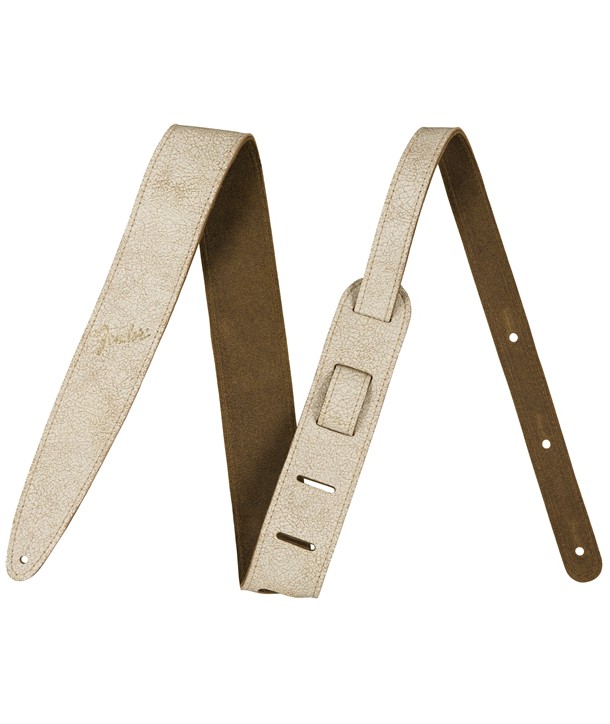 Courroie Fender 2" Distressed Leather white
