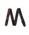 Courroie Fender Black Polyester red Logo