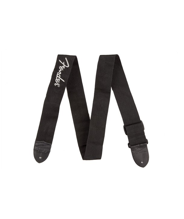Fender Black Polyester grey Logo Gurt