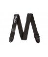 Courroie Fender Black Polyester white Logo