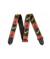2" Fender Monogrammed Gurt Black/Yellow/Red