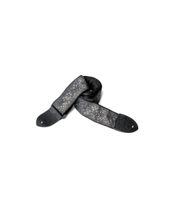 Fender Nylon Jacquard Strap Metallic Silver