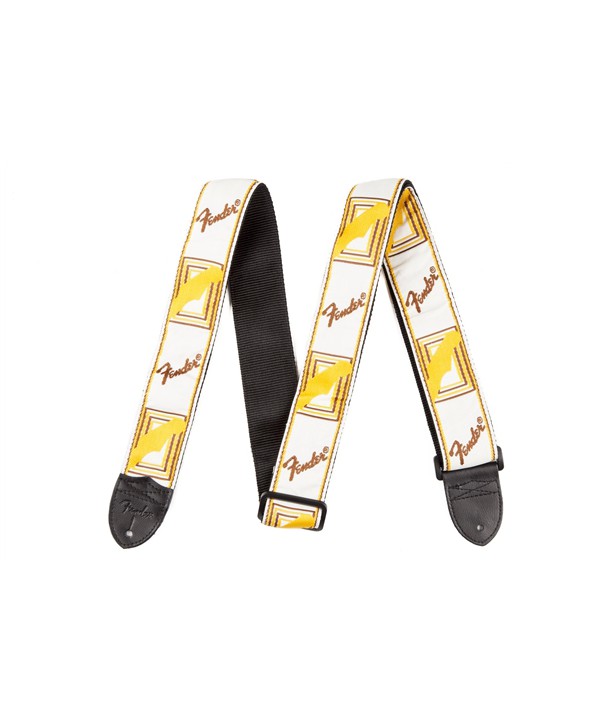 2" Fender Monogrammed Gurt White/Brown/Yellow