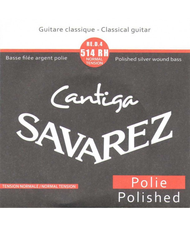 Cuerda Suelta Clásica Cantiga D 4ª entorchado plateado pulida 