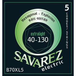 Jeu de 5 cordes pour basse Hexagonal Explosion Extra-light 40-130