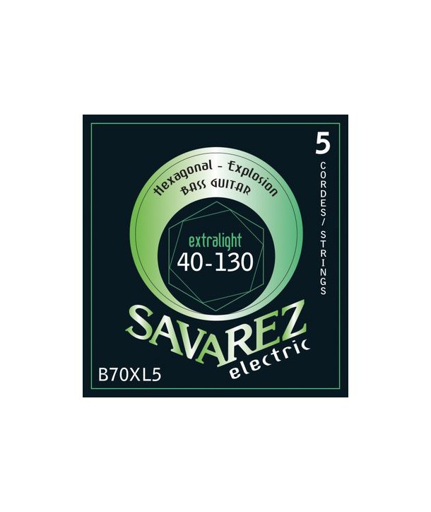 Juego de 5 cuerdas para bajo Hexagonal Explosion Extra-light 40-95