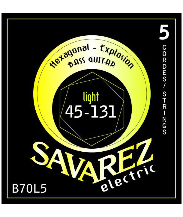 Jeu de 5 cordes pour basse Hexagonal Explosion Light 45-131