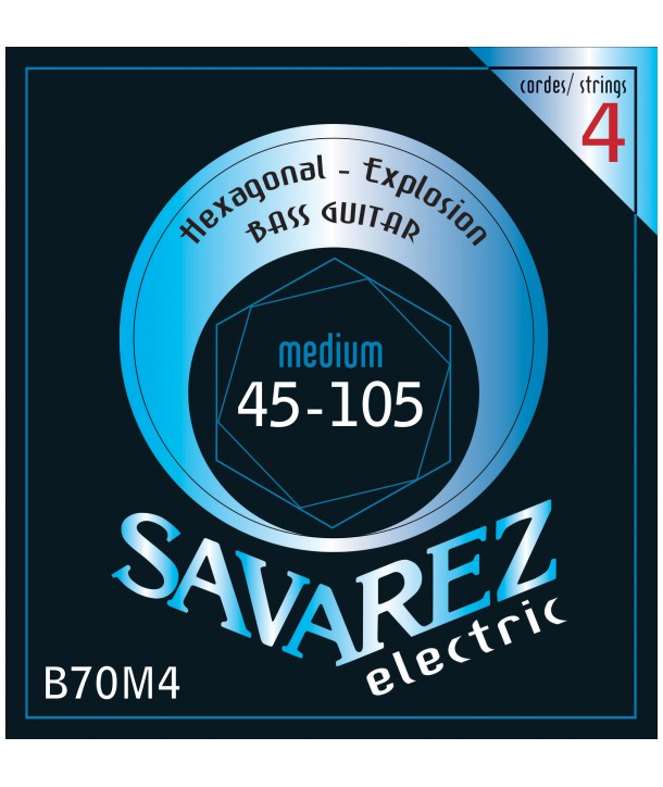 Juego de cuerdas para bajo Hexagonal Explosion Light 45-100