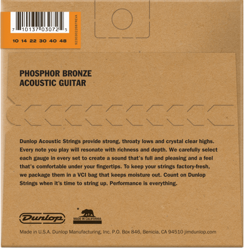 Acoustic strings set Phosphor Bronze Extra Light 10-48