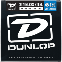 Jeu de 5 cordes pour basse  Stainless steel Medium 45-130