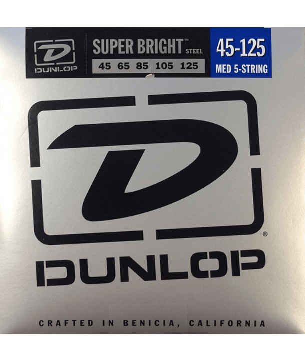 Juego de 5 cuerdas para bajo Super bright Acero 45-125