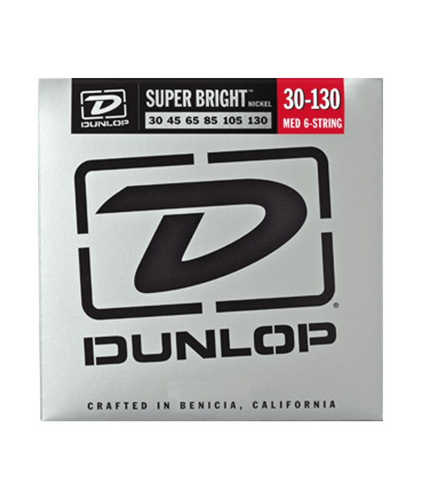 Juego de 6 cuerdas para bajo Super bright Acero 30-130
