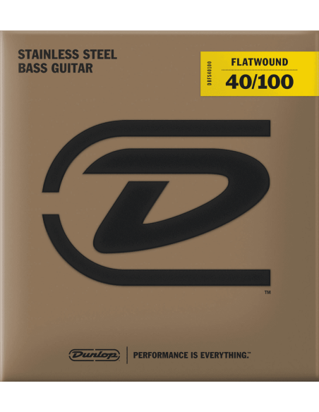 Bass strings set Stainless steel flat wound 40-100