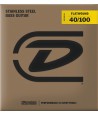 Juego de cuerdas para bajo Flatwound Acero inoxidable 40-100