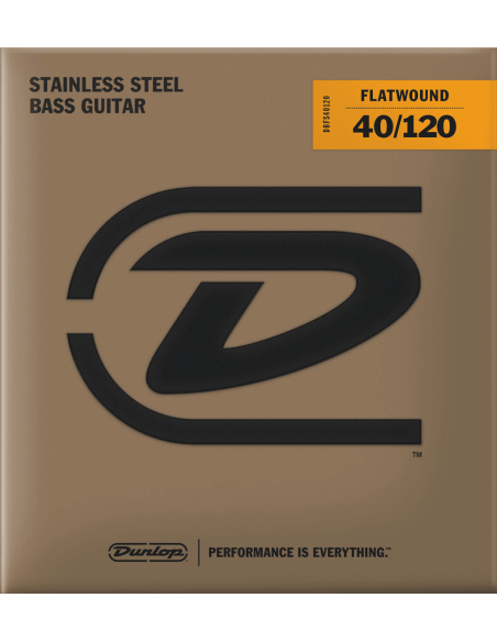 Bass 5 strings set Stainless steel flat wound 40-120