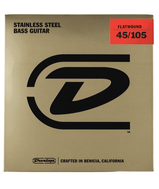 Bass strings set Stainless steel flat wound 45-105