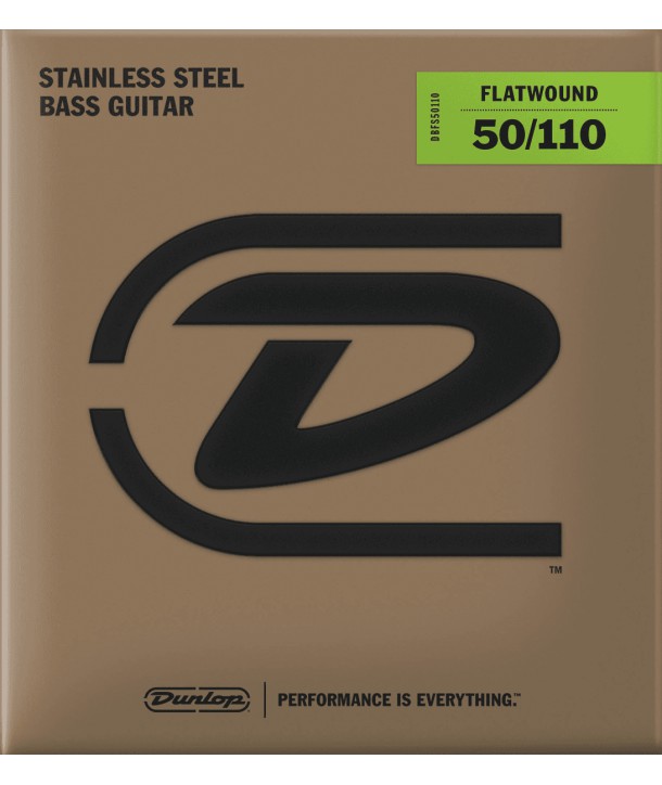 Bass strings set Stainless steel flat wound 50-110