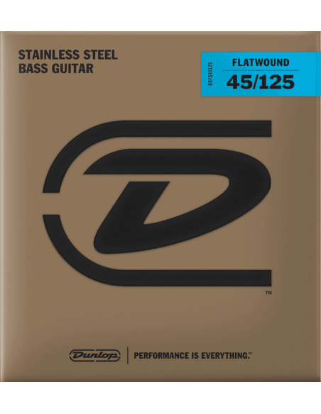Bass 5 strings set Stainless steel flat wound 45-125
