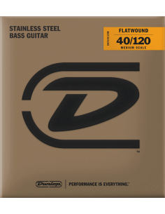 Bass 5 strings set Stainless steel flat wound 40-120 Medium scale