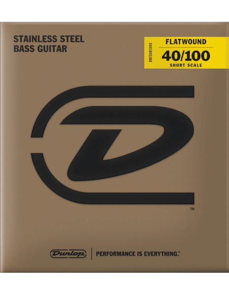 Bass strings set Stainless steel flat wound 40-100 Short scale